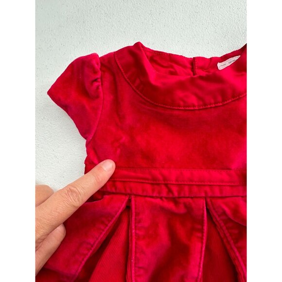 Carters Baby Girls 4-Piece Outfit Set Red Dress Bow Top White Vest Pants 6M - Picture 16 of 16